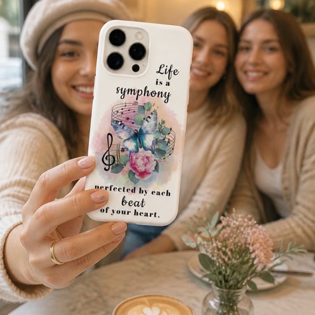 Funda iPhone 16 Pro Max Hermosa Mariposa Azul Frase Inspiradora (Subido por el creador)