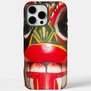 Funda iPhone 16 Pro Max Hermoso arte tradicional cingalés de máscara de fu
