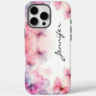 Funda iPhone 16 Pro Max Hermoso iPhone de mariposa acuarela