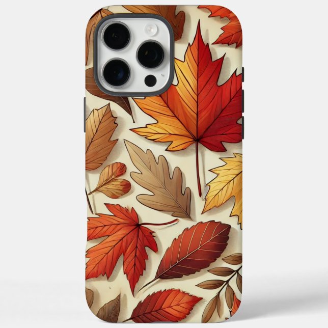 Funda iPhone 16 Pro Max hojas clásicas de otoño (Reverso)