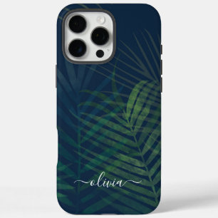 Funda iPhone 16 Pro Max Hojas de Palma Verde Oscuro – Personalizado