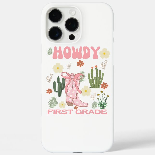 Funda iPhone 16 Pro Max Hola Primer Grado Vaquera Primer Día  (Reverso )