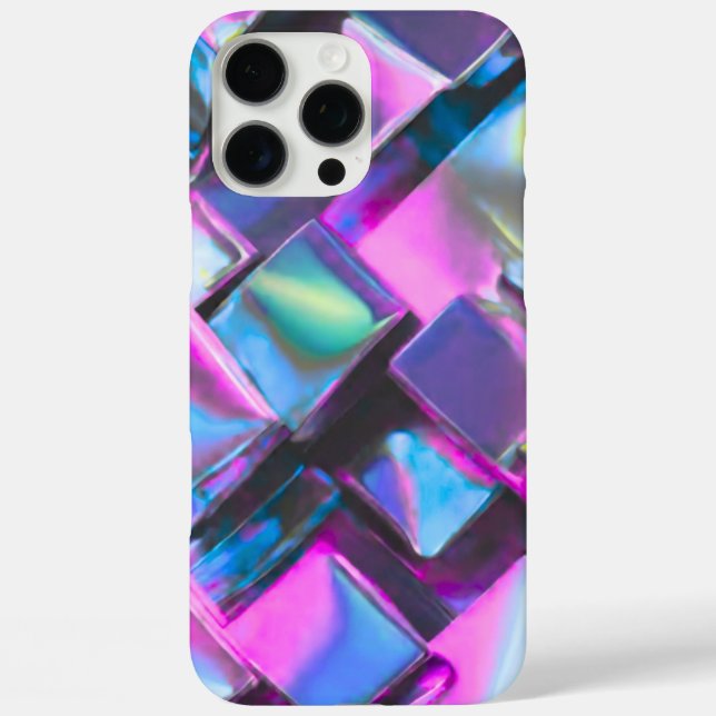Funda iPhone 16 Pro Max Holographic Neon Glow Aesthetic  (Reverso )