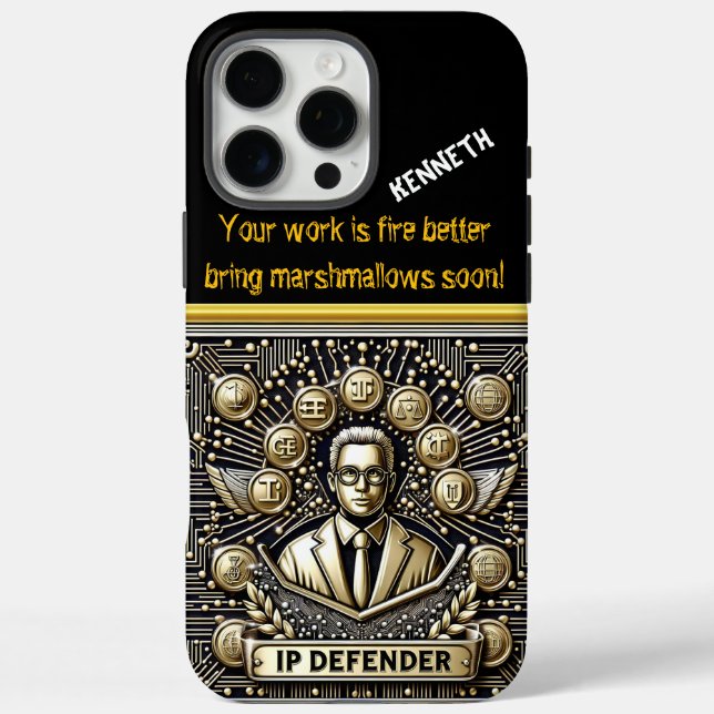 Funda iPhone 16 Pro Max Honor para abogado de derechos de propiedad intele (Reverso)