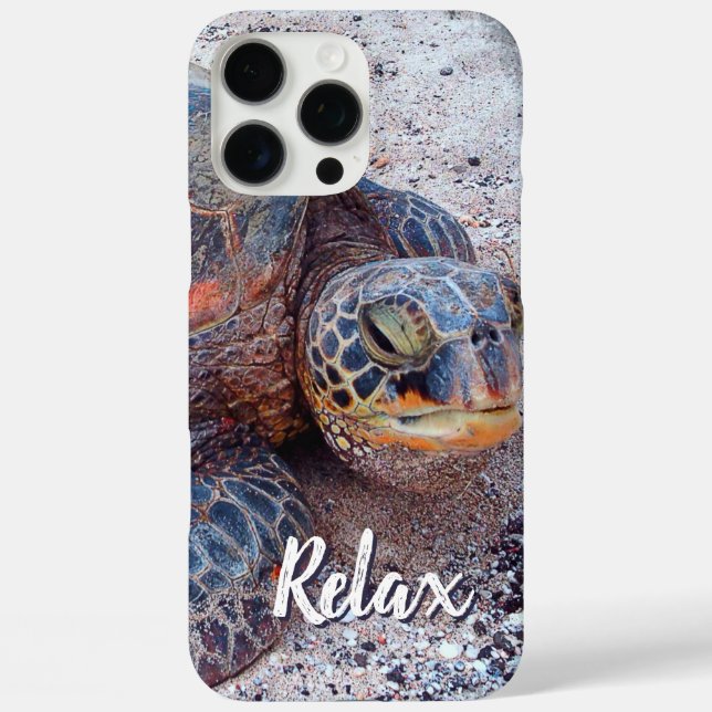 Funda iPhone 16 Pro Max Honu Hawaii Sea Turtle Foto Relax Script Cita (Reverso )