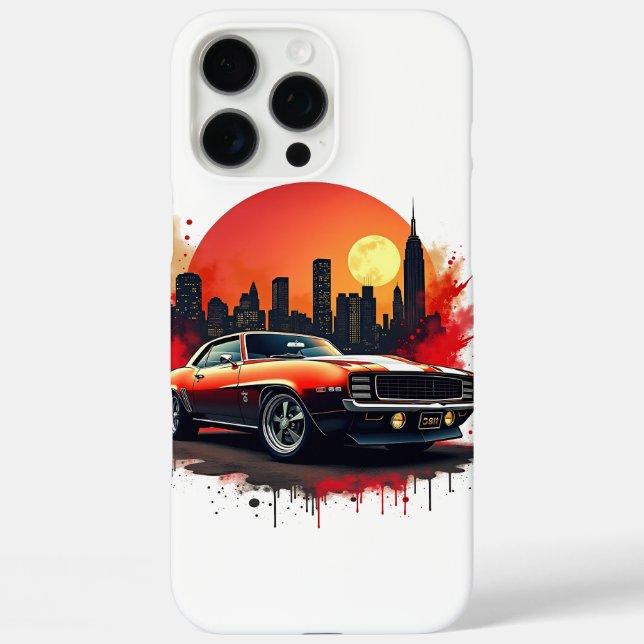 Funda iPhone 16 Pro Max Horizonte urbano de Camaro (Reverso )
