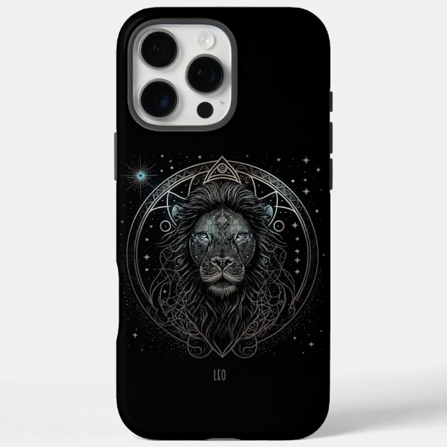Funda iPhone 16 Pro Max Horoscopio Leo Zodiac (Reverso)