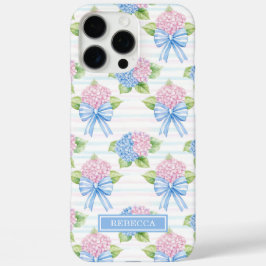 Funda iPhone 16 Pro Max Hortensias azules y rosadas 
