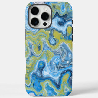 Funda iPhone 16 Pro Max Icy Blue Green Colorful Abstract Marble Textura Li