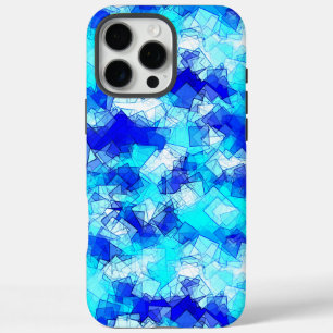 Funda iPhone 16 Pro Max Icy Resumen del patrón cuadrado de sobreposición a