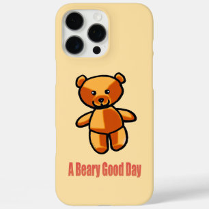 Funda iPhone 16 Pro Max Ilustración divertida de osito de peluche de dibuj