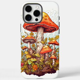 Funda iPhone 16 Pro Max Ilustracion forestal creativo de hongos