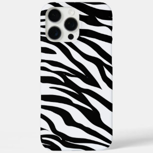 Funda iPhone 16 Pro Max Impresión de animales de cebra de azúcares negros 