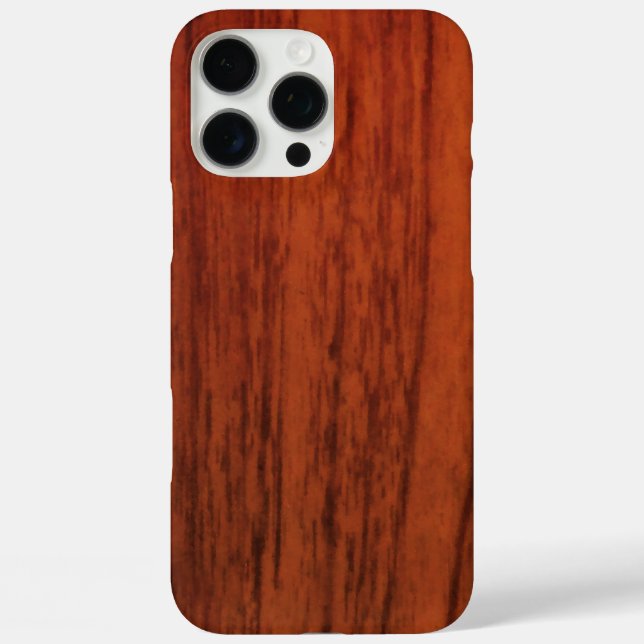 Funda iPhone 16 Pro Max Impresión de madera de caoba (Reverso )