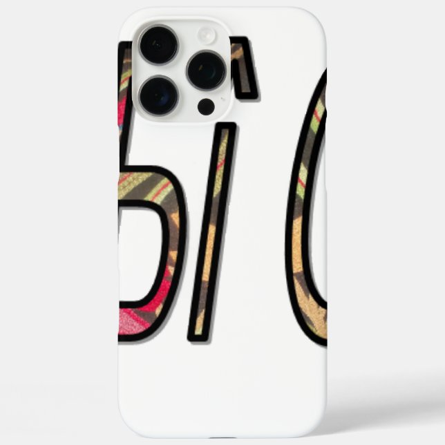 Funda iPhone 16 Pro Max Impresión de texto "Sin Bigiji" (Reverso )