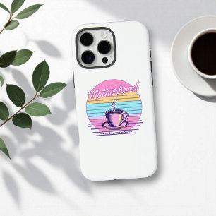Funda iPhone 16 Pro Max Impulsado por Café y Amor Divertido Día de la Ma