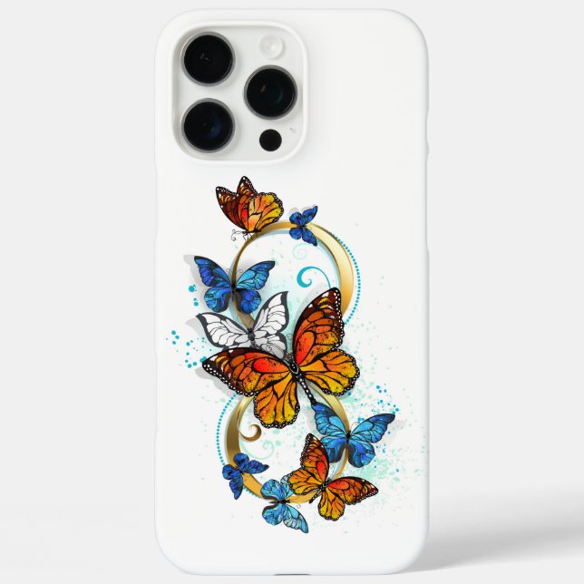 Funda iPhone 16 Pro Max Infinidad de Mariposas Monarca (Reverso )