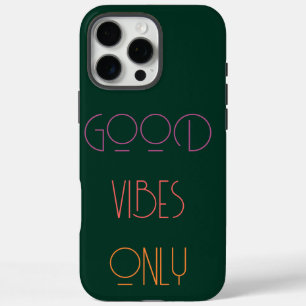Funda iPhone 16 Pro Max Iniciales de monograma verde oscuro moderno contem