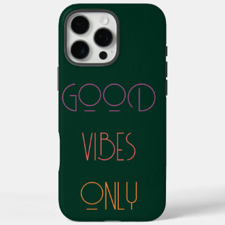 Funda iPhone 16 Pro Max Iniciales de monograma verde oscuro moderno contem