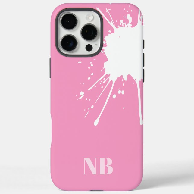 Funda iPhone 16 Pro Max iniciales de nombres de monogramas abstractos en r (Reverso)