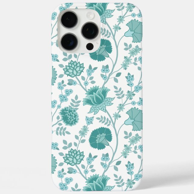 Funda iPhone 16 Pro Max Jacobean Floral Big Pattern en blanco (Reverso )