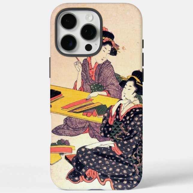 Funda iPhone 16 Pro Max Japón Bella Artes Imprimir libros de lectura para  (Reverso)