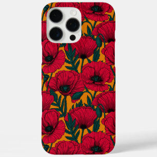 Funda iPhone 16 Pro Max Jardín de amapola roja