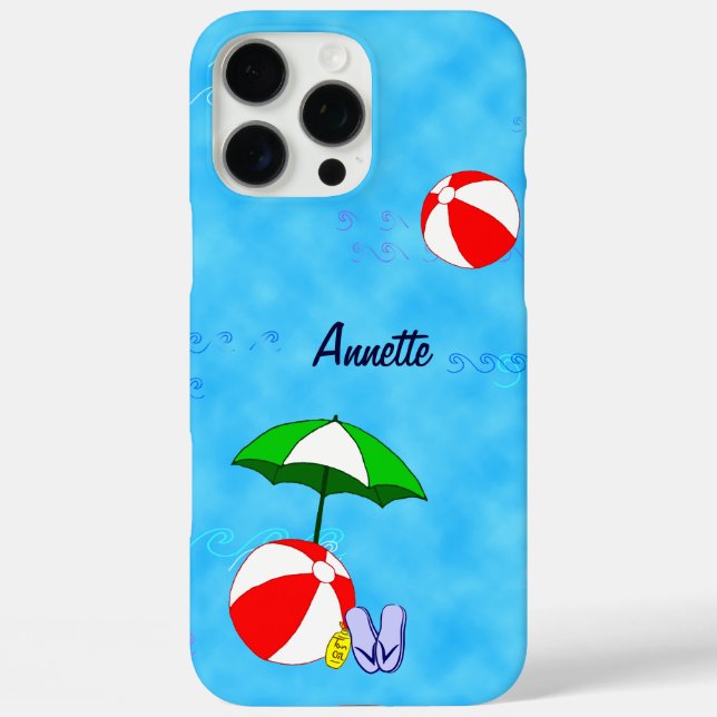 Funda iPhone 16 Pro Max Juguetes Náuticos de Piscina de Pelota de Playa Ed (Reverso )