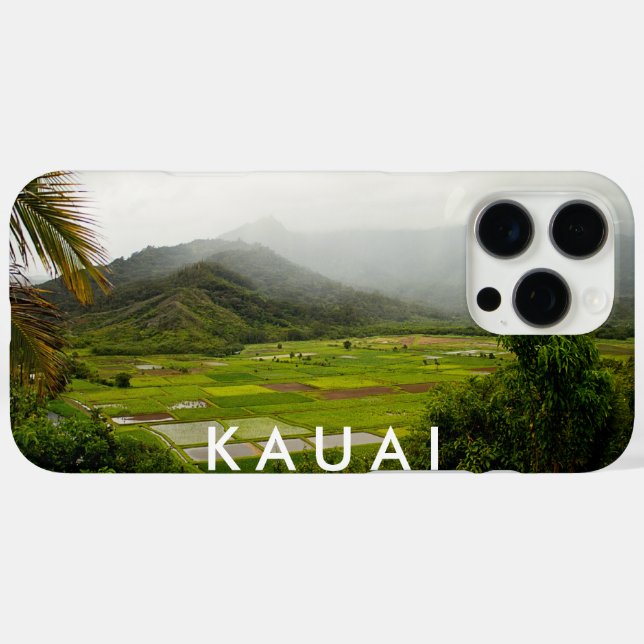 Funda iPhone 16 Pro Max Kauai, Hawaii Escena con texto (Reverso  (Horizontal) )