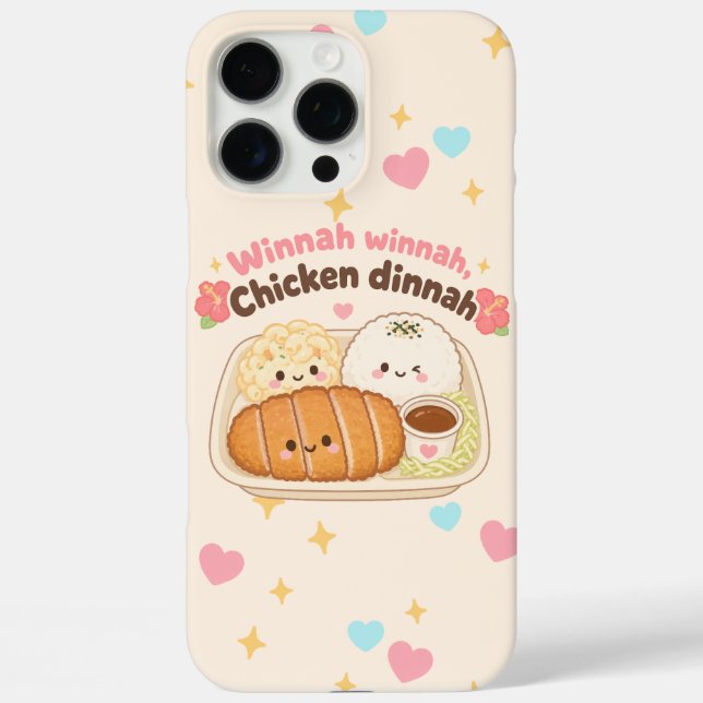Funda iPhone 16 Pro Max Kawaii Hawái - cena de pollo (Reverso )