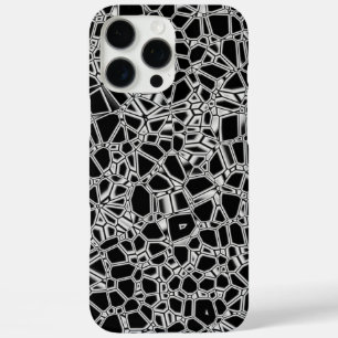 Funda iPhone 16 Pro Max Kriptonita negra blanca abstracta
