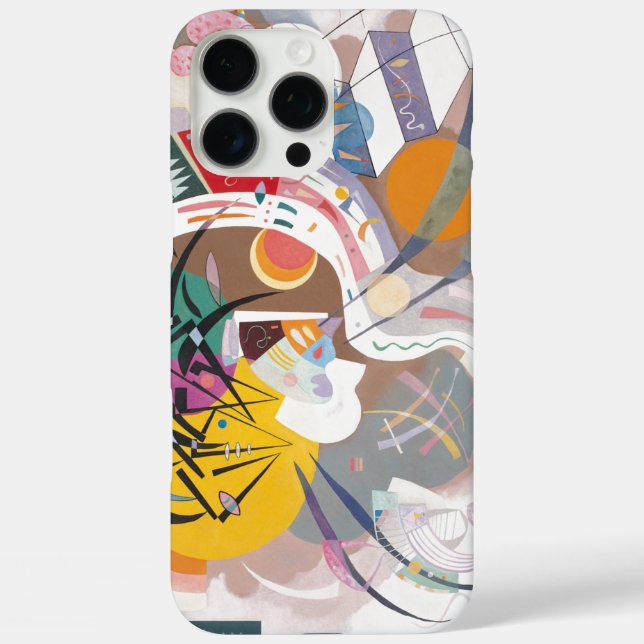 Funda iPhone 16 Pro Max La curva dominante de Kandinsky resume pintura de  (Reverso )