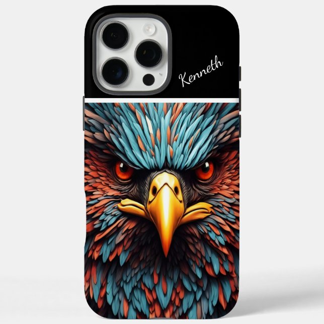 Funda iPhone 16 Pro Max La dura mirada del águila de cerca (Reverso)