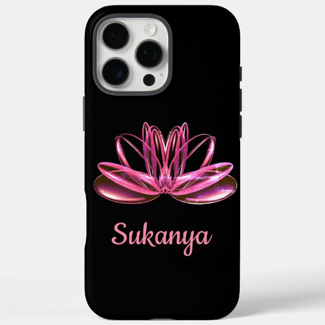 Funda iPhone 16 Pro Max La flor del loto personalizada (Reverso)