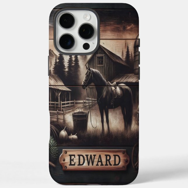 Funda iPhone 16 Pro Max La granja rústica de Edward (Reverso)