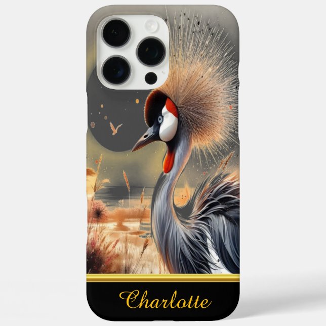 Funda iPhone 16 Pro Max La grúa grácil se destaca (Reverso )