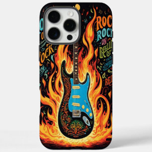 Funda iPhone 16 Pro Max La guitarra eléctrica enciende la vibrante creativ