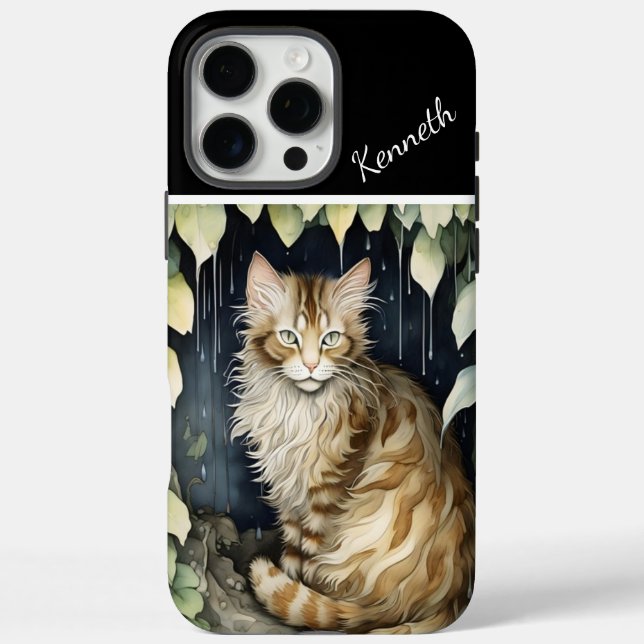 Funda iPhone 16 Pro Max La Línea En La Lluvia (Reverso)