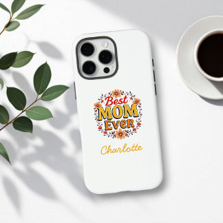 Funda iPhone 16 Pro Max La mejor mamá de todos los tiempos | Floral Wreath