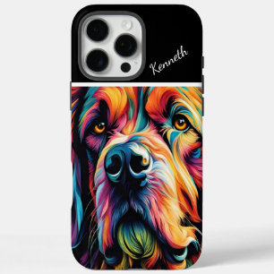Funda iPhone 16 Pro Max La mirada del perro arcoiris