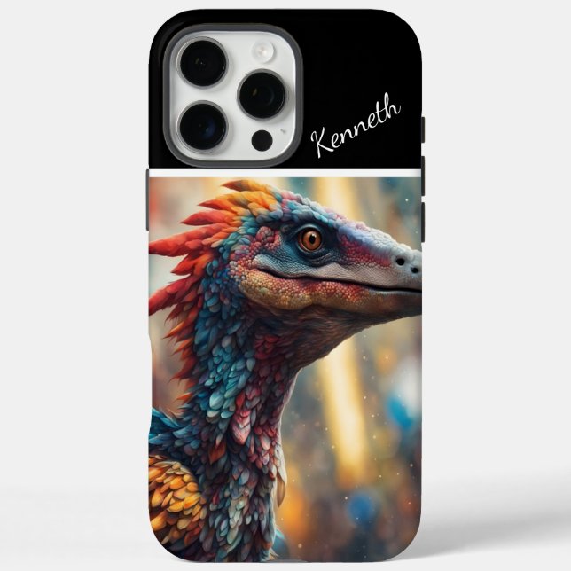 Funda iPhone 16 Pro Max La mirada del rayo arcoiris (Reverso)