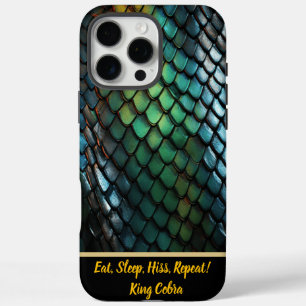 Funda iPhone 16 Pro Max La piel de serpiente brillante reluce con colores