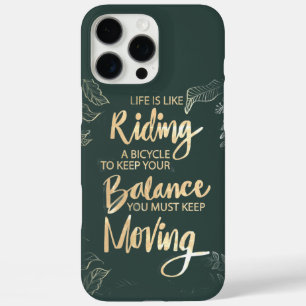 Funda iPhone 16 Pro Max La vida es como andar en bicicleta, sigue adelante