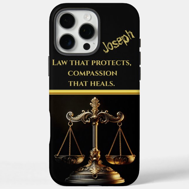 Funda iPhone 16 Pro Max Lady Justice con Scales Art (Reverso)