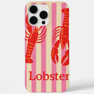 Funda iPhone 16 Pro Max Langosta Pop Crustáceos audaces en franjas de cara