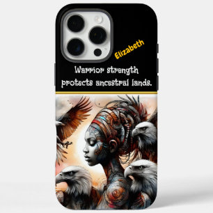 Funda iPhone 16 Pro Max Las águilas se disparan en la tierra de un guerrer