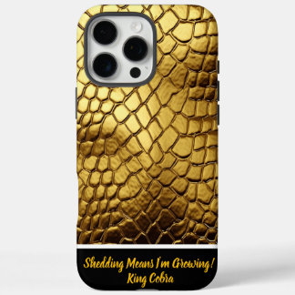 Funda iPhone 16 Pro Max Las pieles doradas de serpiente brillan a la luz