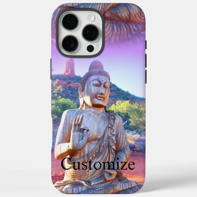Funda iPhone 16 Pro Max lavender aura buddha (Reverso)