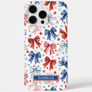 Funda iPhone 16 Pro Max Lazos de Coqueta Patriótica Monogramados
