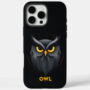 Funda iPhone 16 Pro Max Lechuza Enfadada Negra